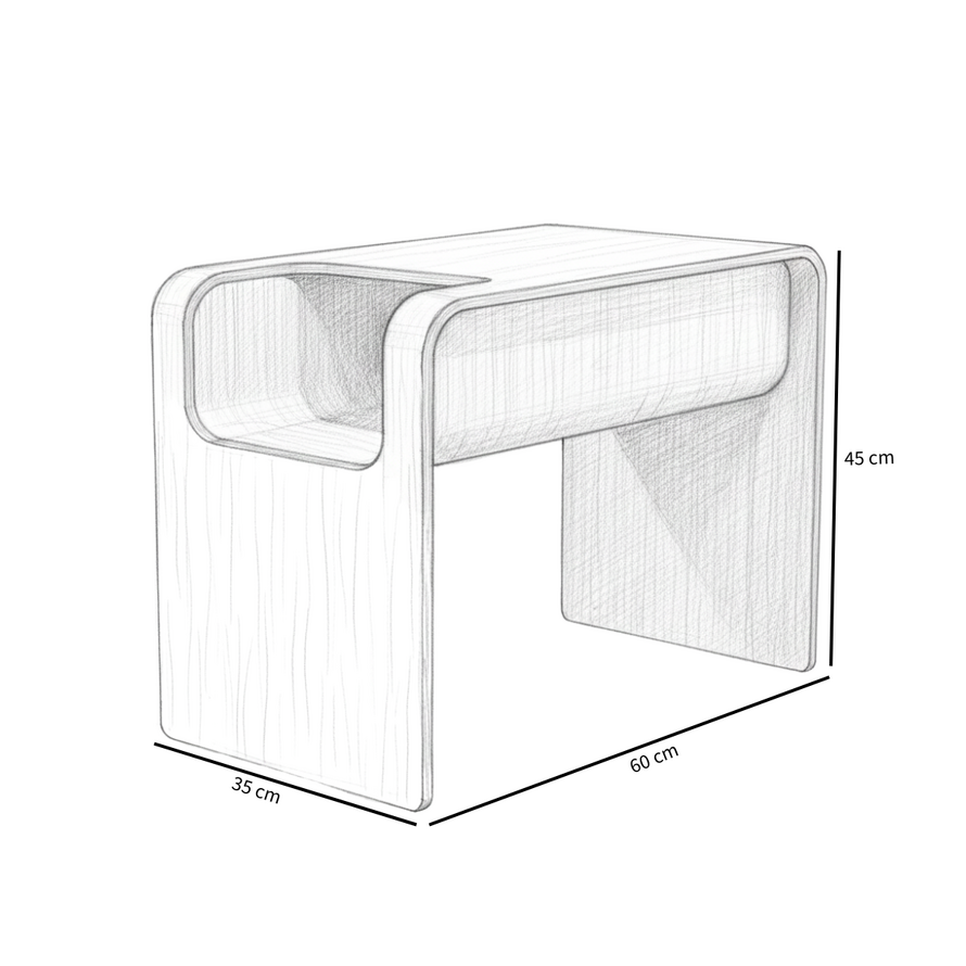 Beistelltisch Isla Eiche schwarz