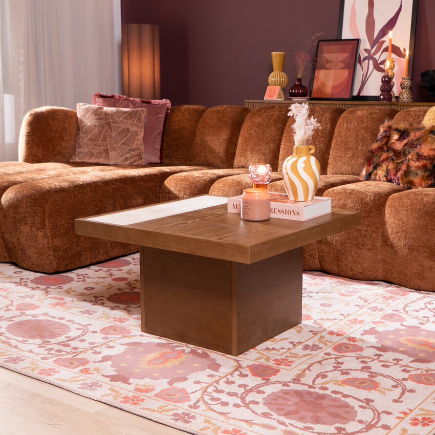 Couchtisch Java 70x70 cm Eiche dunkel