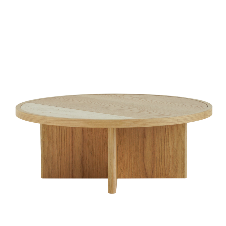 Couchtisch Maeva Ø80 cm Eiche hell