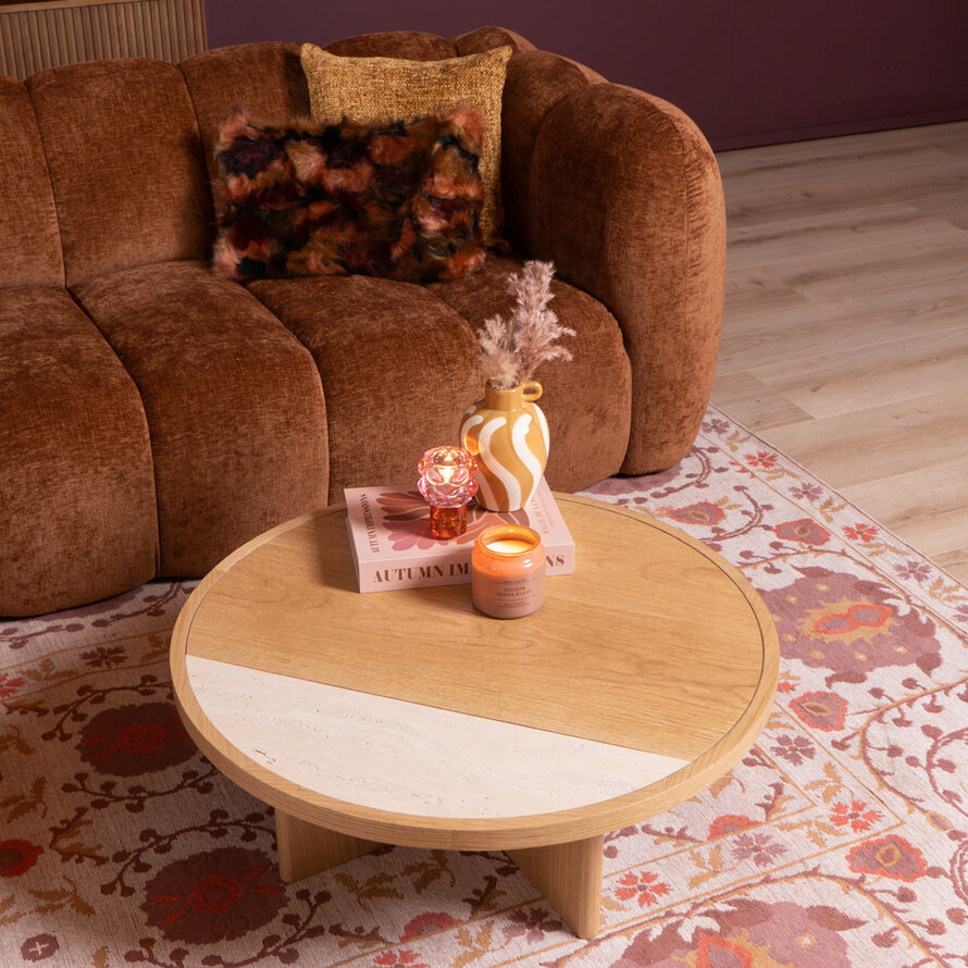 Couchtisch Maeva Ø80 cm Eiche hell