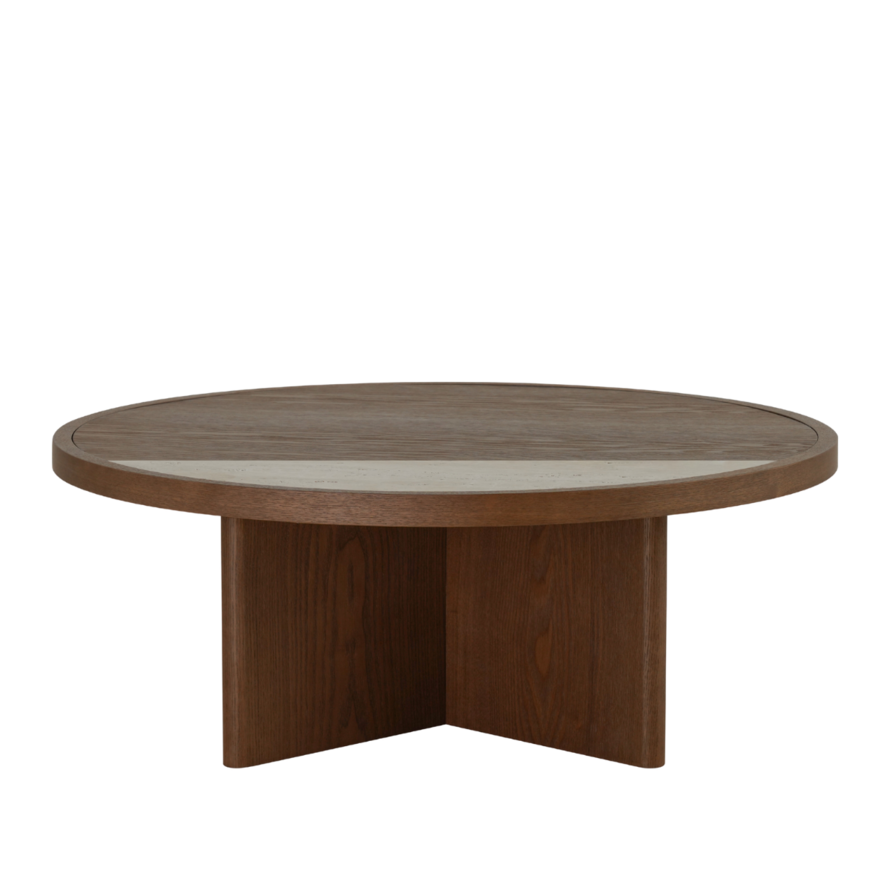 Couchtisch Maeva rund Ø80 cm Eiche dunkel