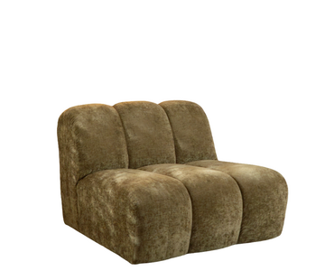 Bronx71 Sessel Luca Chenille olive grün