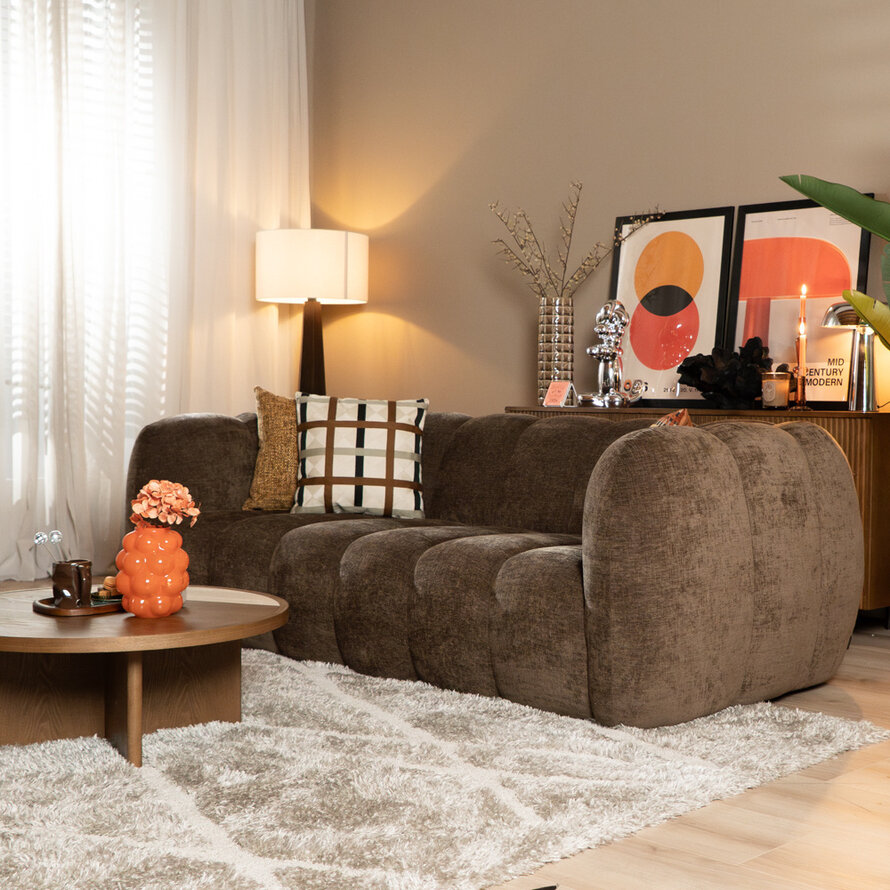 3-Sitzer-Sofa Luca chenille mocha