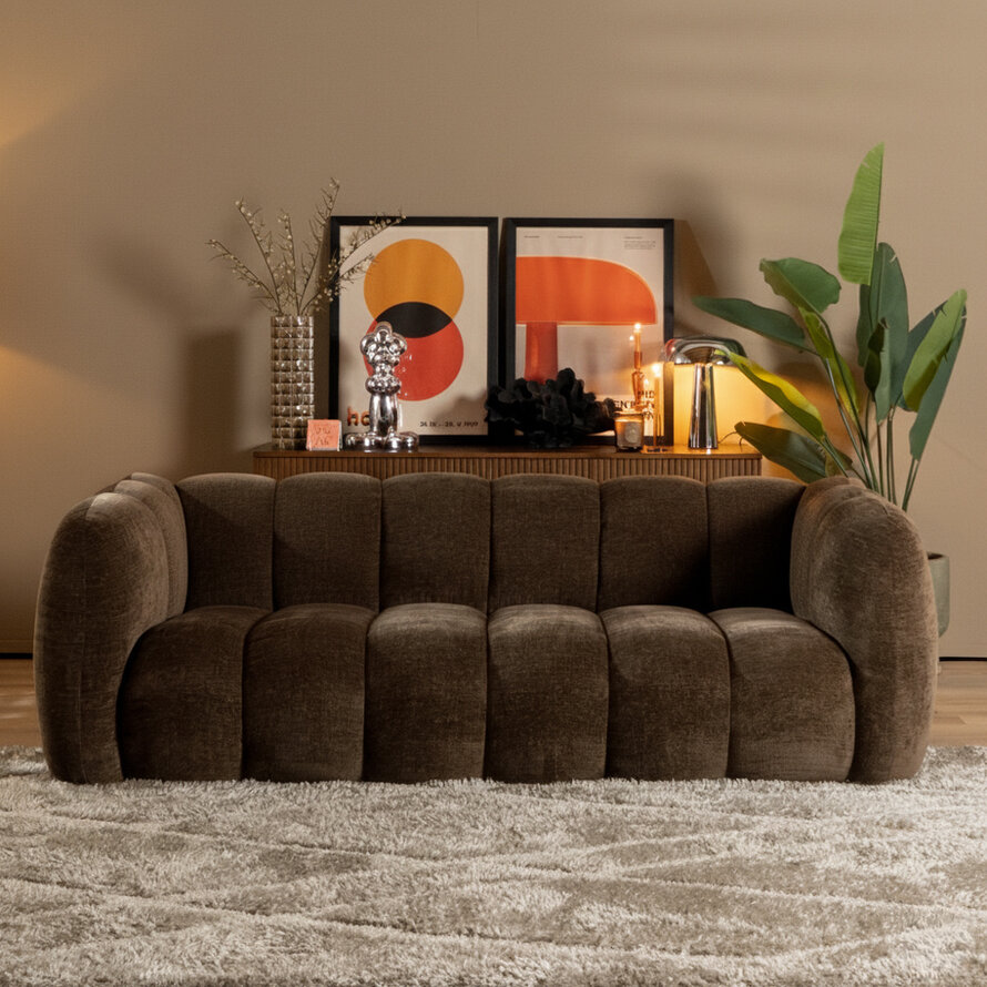 3-Sitzer-Sofa Luca chenille mocha