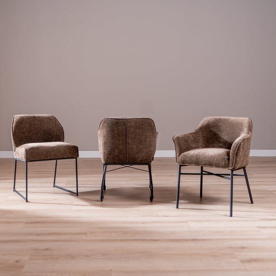 Stuhl Momo Chenille Mocha