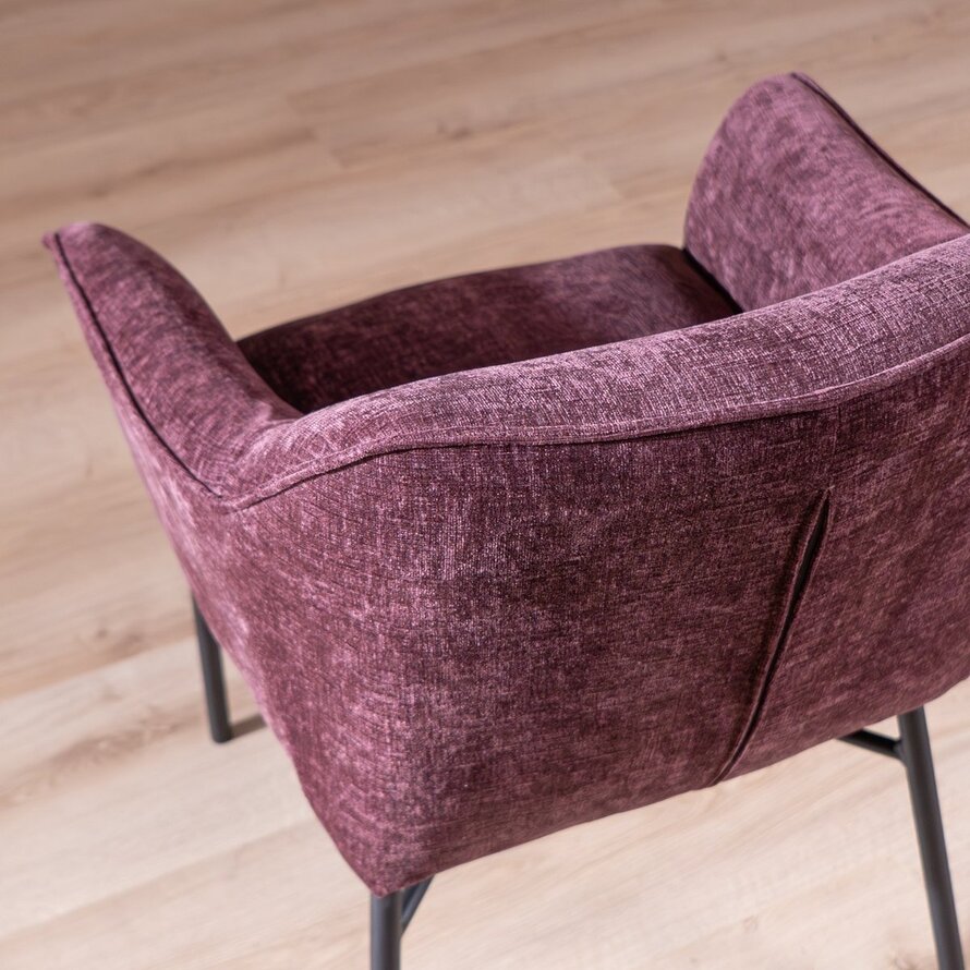 Stuhl Nubo Chenille Lila