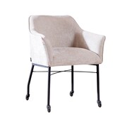 Bronx71 Stuhl mit Rollen Enzo Chenille Sand