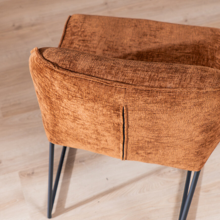 Stuhl Momo Chenille Kupfer