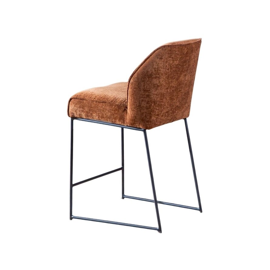 Barhocker Momo Chenille Kupfer 73 cm