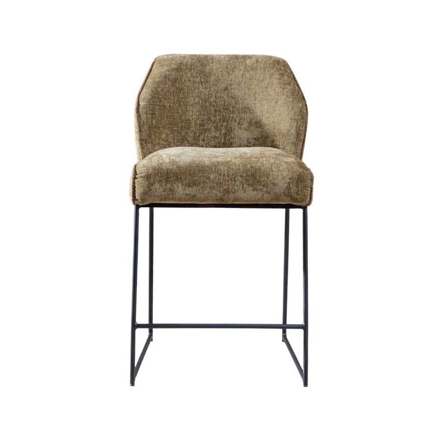 Barhocker Momo Chenille Olivgrün 73 cm