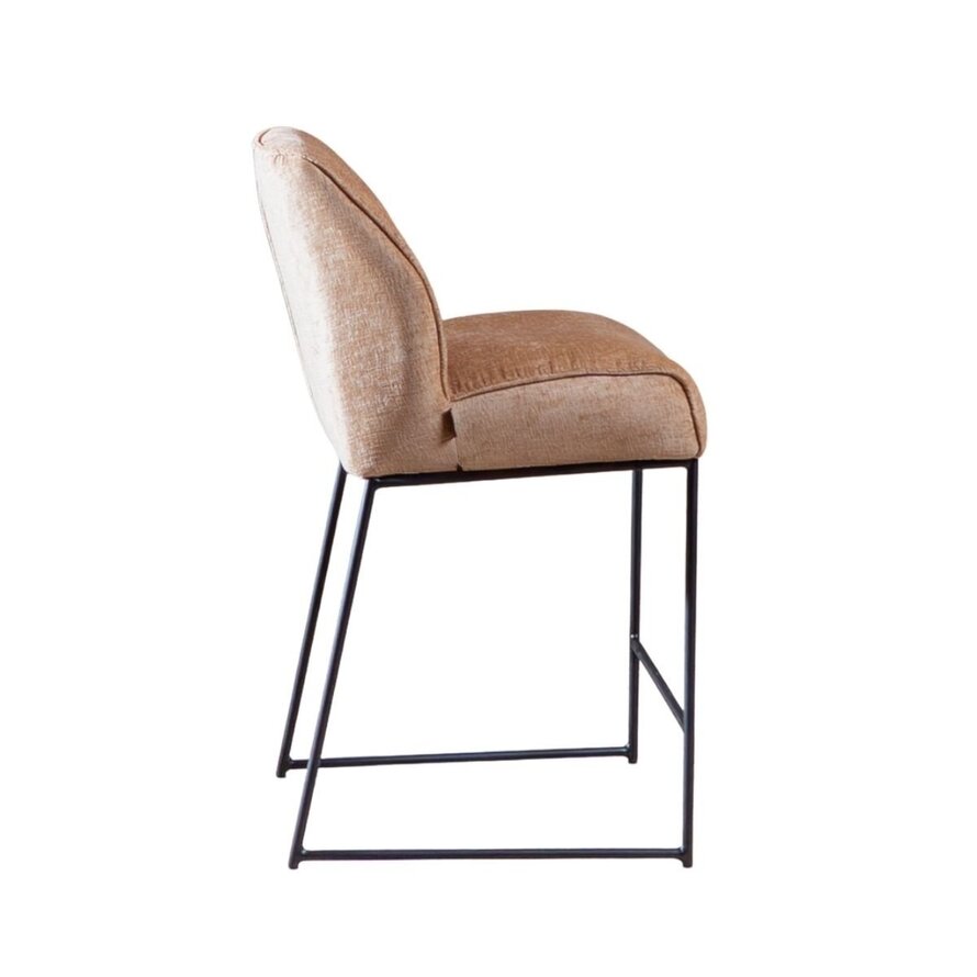 Barhocker Momo Chenille Peach 73 cm