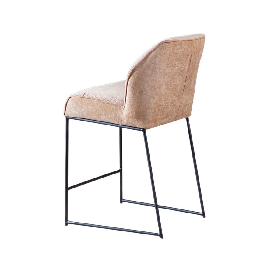 Barhocker Momo Chenille Peach 73 cm