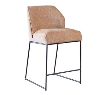 Bronx71 Barhocker Momo Chenille Peach 73 cm