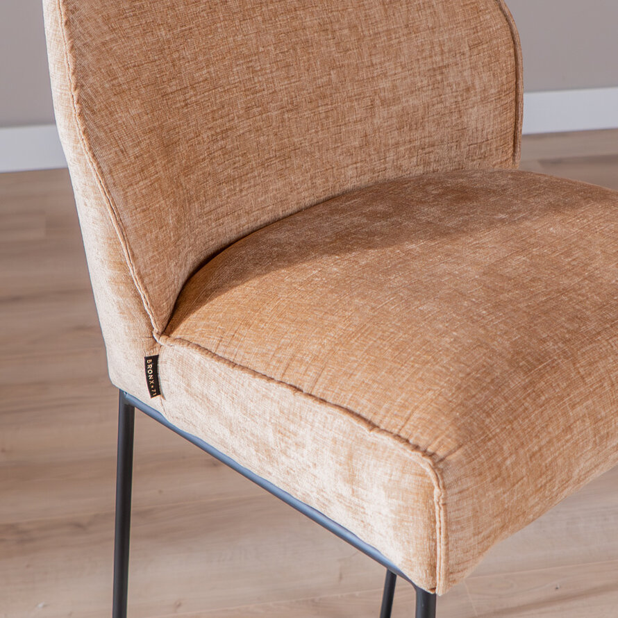 Barhocker Momo Chenille Peach 73 cm