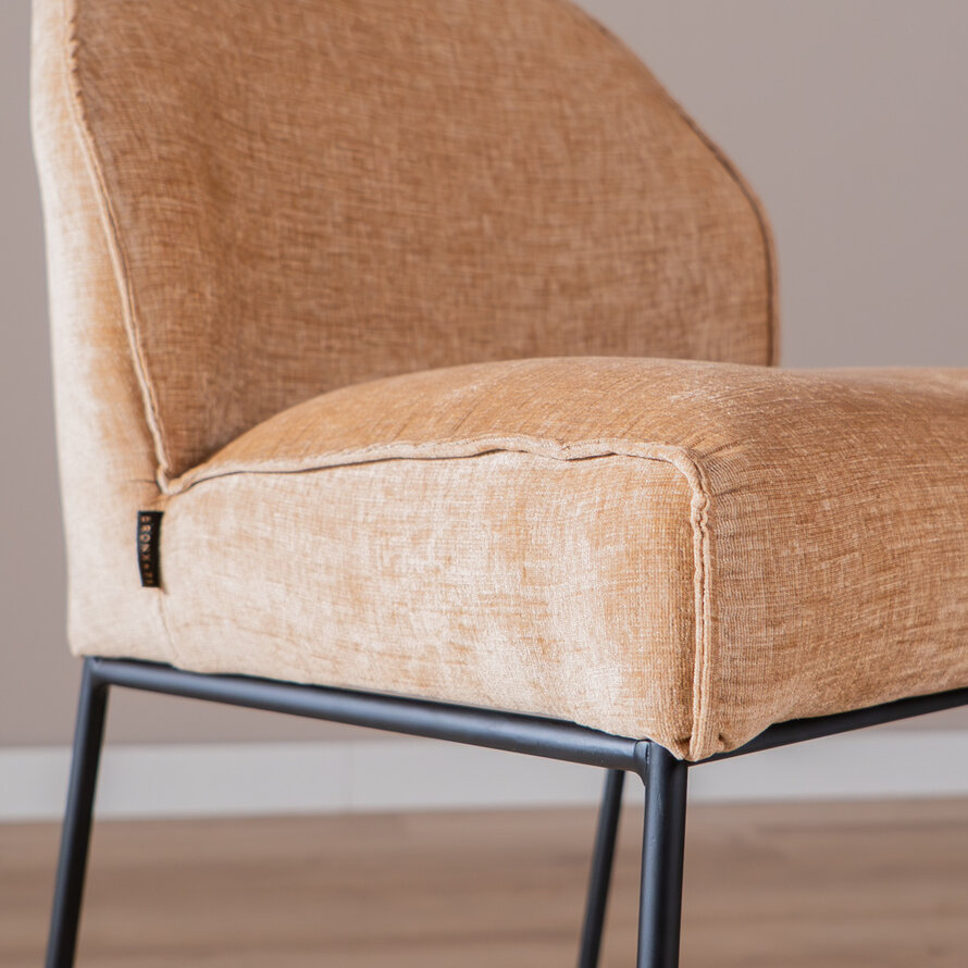 Barhocker Momo Chenille Peach 73 cm