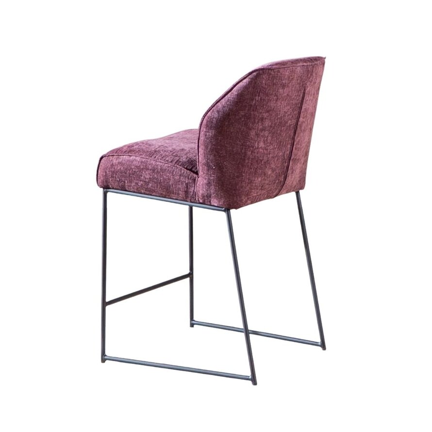 Barhocker Momo Chenille Lila 73 cm