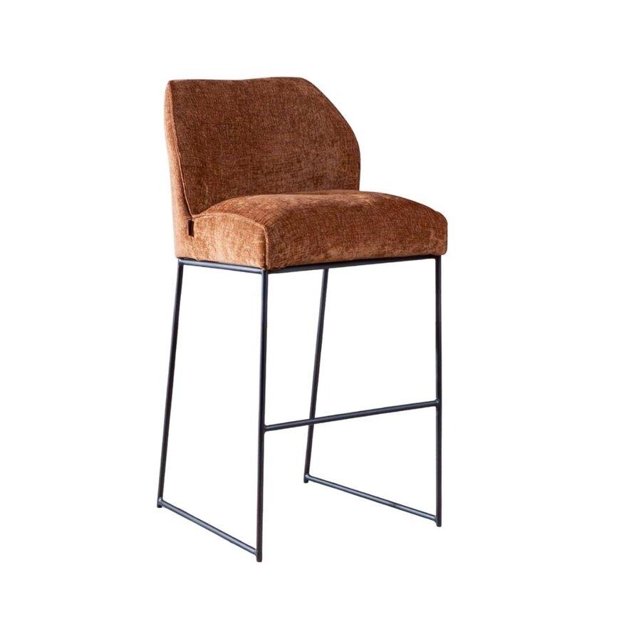 Barhocker Momo Chenille Kupfer 85 cm