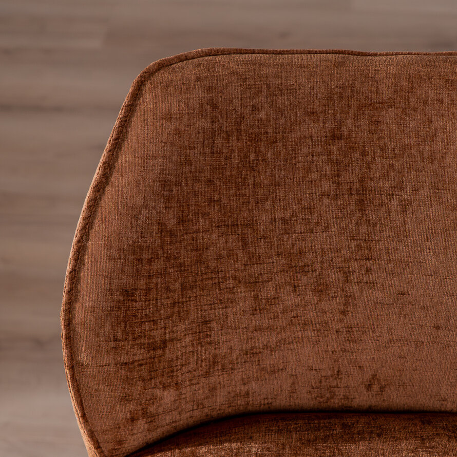 Barhocker Momo Chenille Kupfer 85 cm