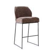 Bronx71 Barhocker Momo Chenille Mocha 85 cm