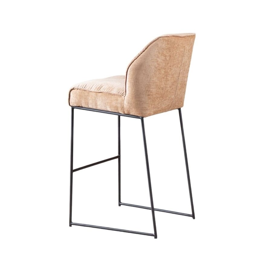 Barhocker Momo Chenille Peach 85 cm