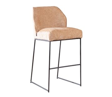 Bronx71 Barhocker Momo Chenille Peach 85 cm