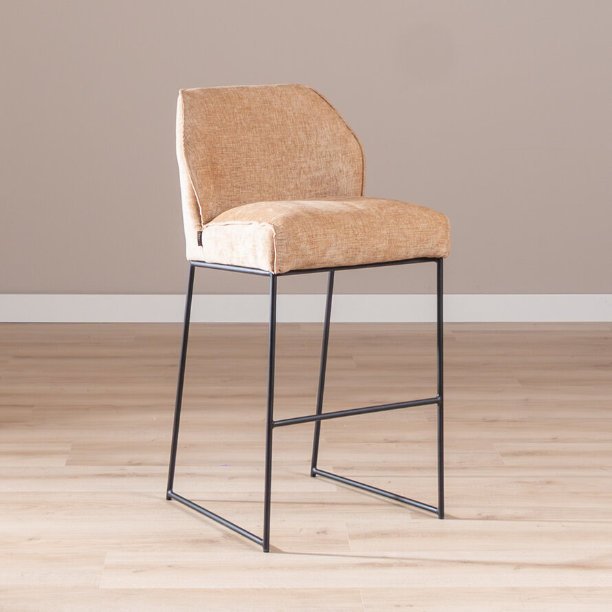 Barhocker Momo Chenille Peach 85 cm