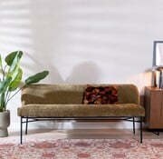 Bronx71 Esszimmerbank Momo Chenille Olivgrün 185 cm