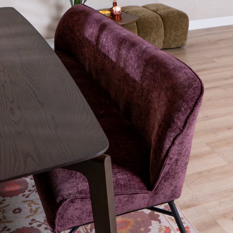 Esszimmerbank Momo Chenille Lila 155 cm