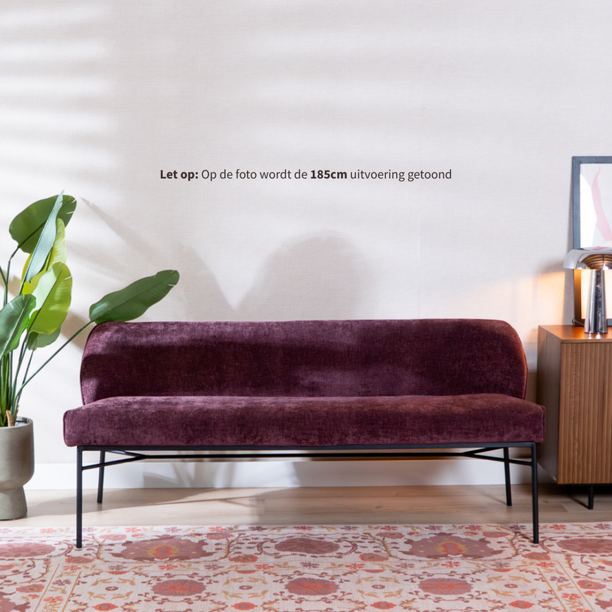 Esszimmerbank Momo Chenille Lila 220 cm