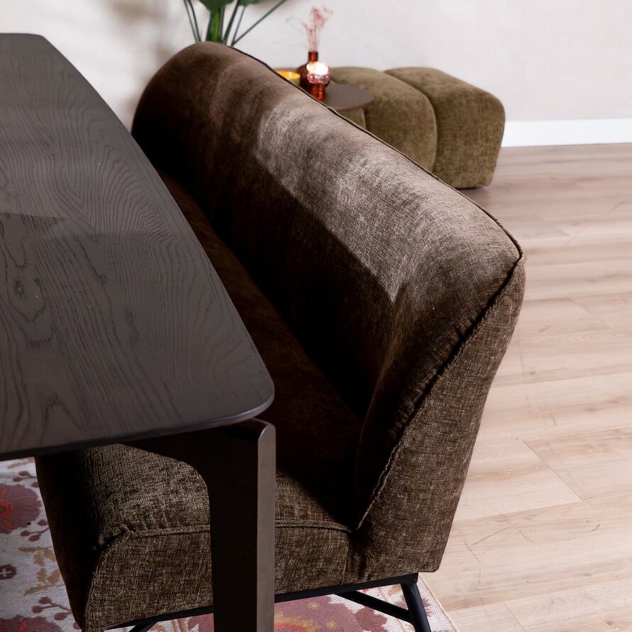 Esszimmerbank Momo Chenille Mocha 155 cm