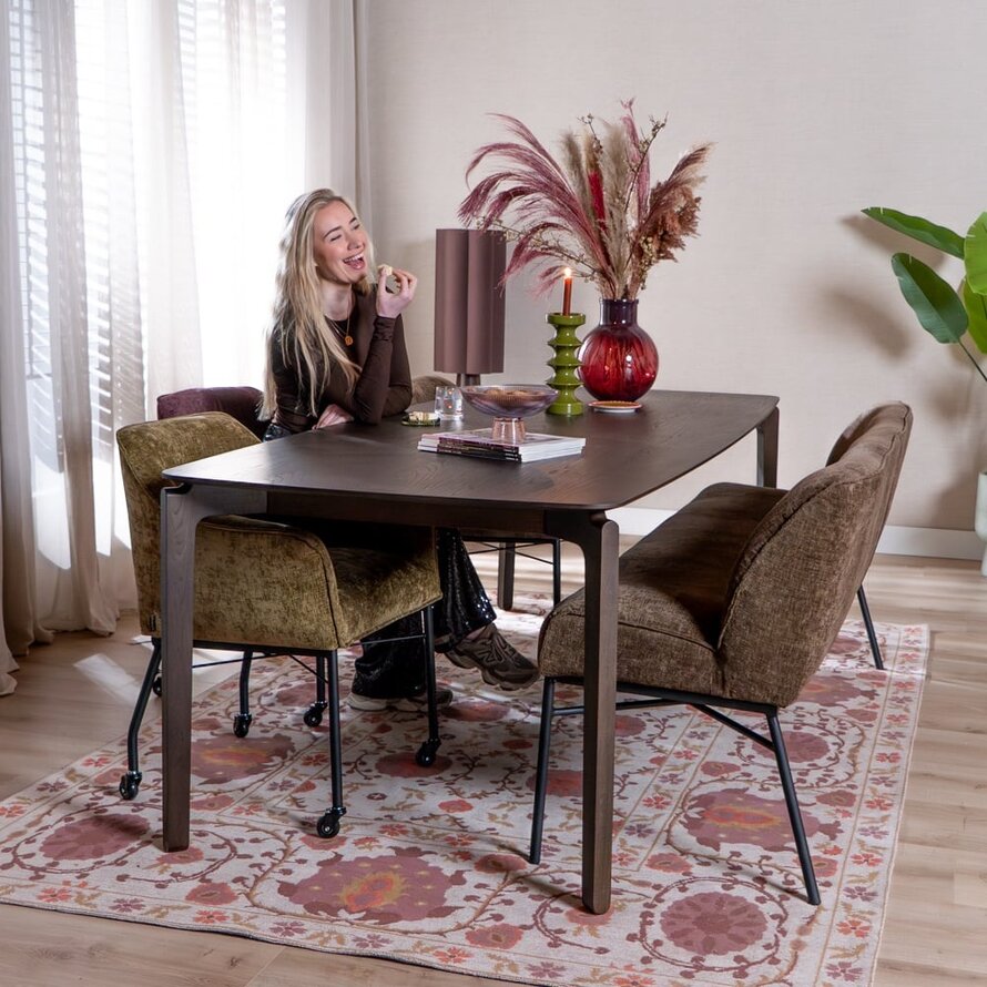 Esszimmerbank Momo Chenille Mocha 220 cm