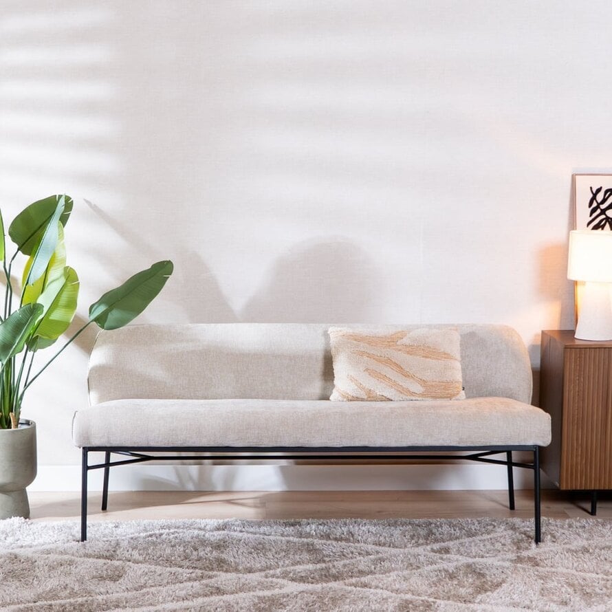 Esszimmerbank Momo Chenille Sand 220 cm