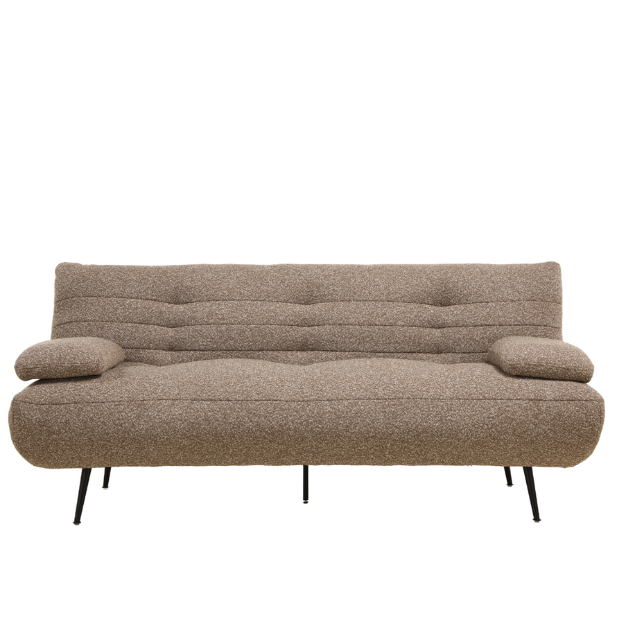 Schlafsofa 1-Sitzer Mira Bouclé Melange braun