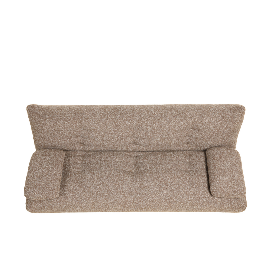 Schlafsofa 1-Sitzer Mira Bouclé Melange braun