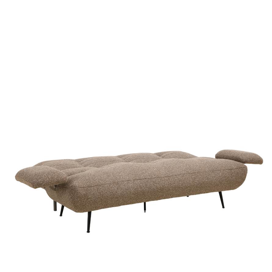 Schlafsofa 1-Sitzer Mira Bouclé Melange braun