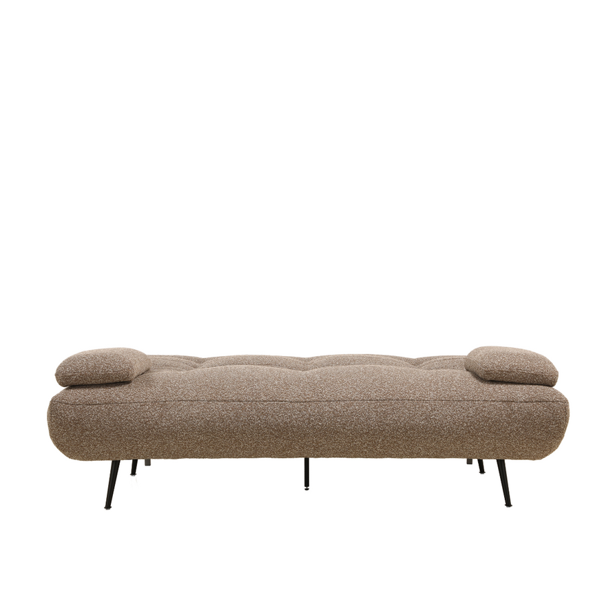 Schlafsofa 1-Sitzer Mira Bouclé Melange braun