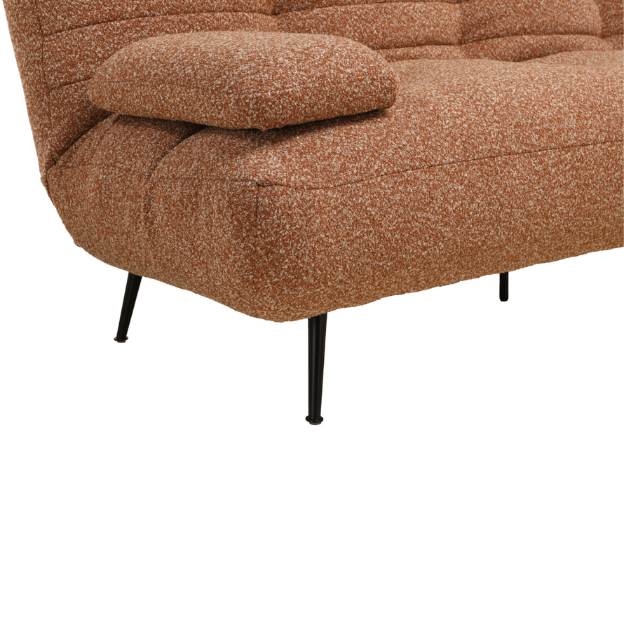 Schlafsofa 1-Sitzer Mira Bouclé Melange terrakotta