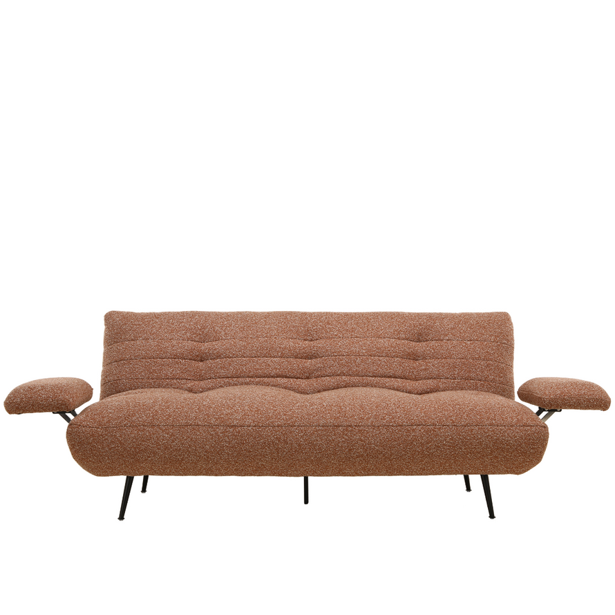 Schlafsofa 1-Sitzer Mira Bouclé Melange terrakotta