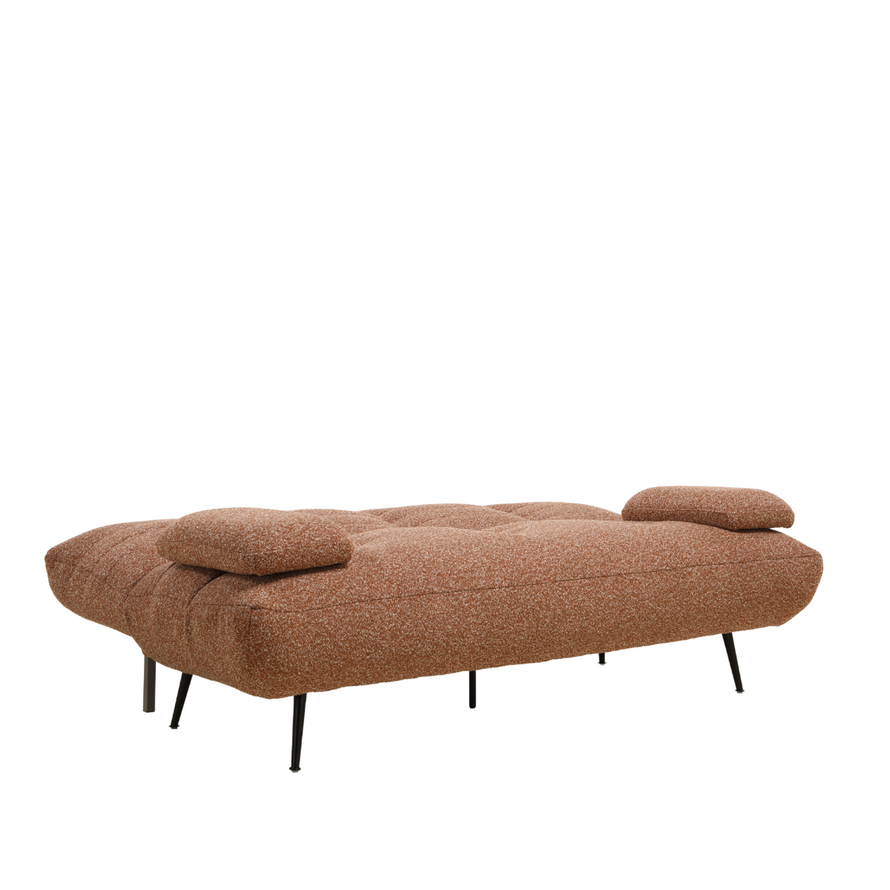 Schlafsofa 1-Sitzer Mira Bouclé Melange terrakotta