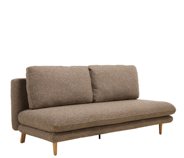 Bronx71 Schlafsofa 2-Sitzer Lauri Bouclé Melange braun