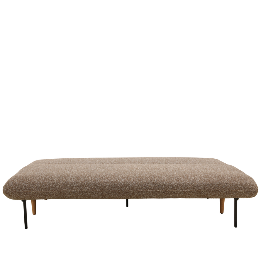 Schlafsofa 2-Sitzer Lauri Bouclé Melange braun