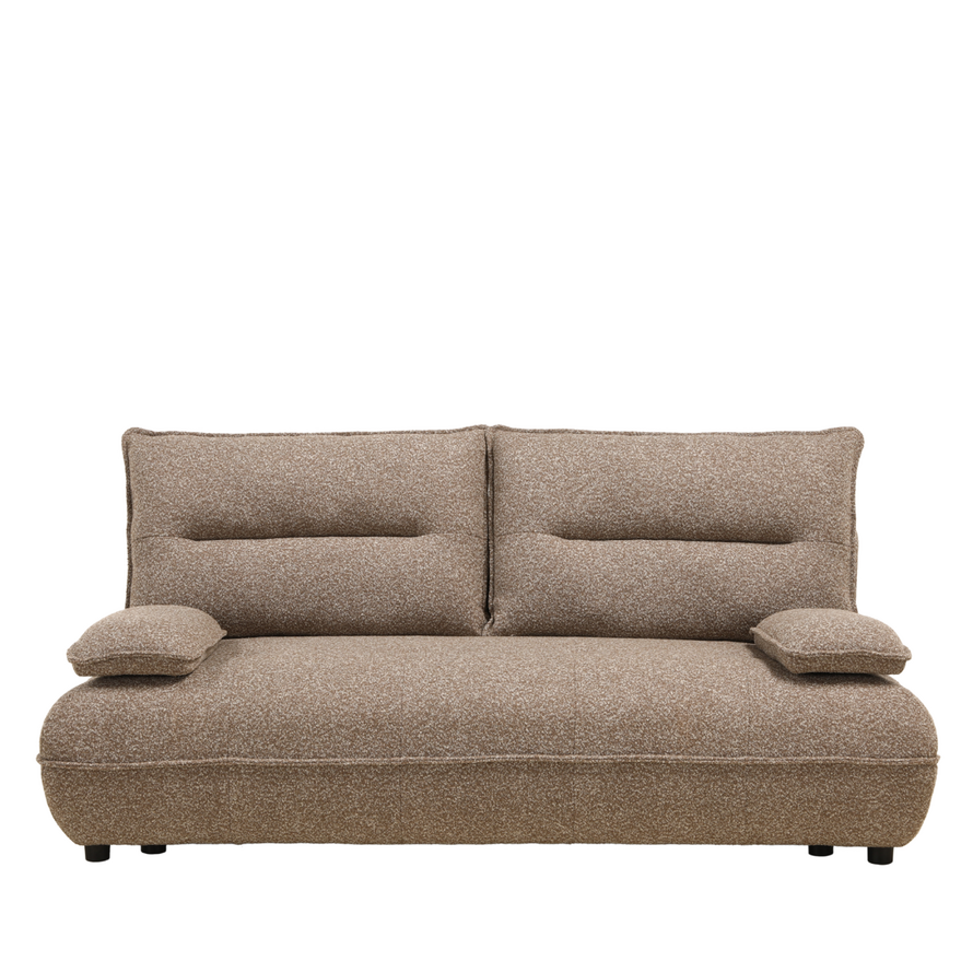 Schlafsofa 2-Sitzer Jona Bouclé Melange braun