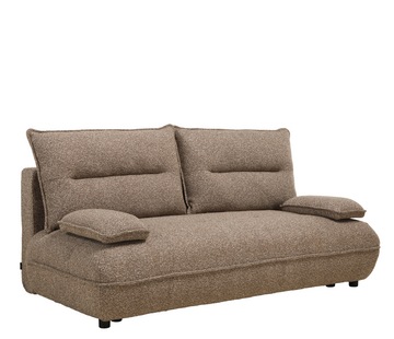 Bronx71 Schlafsofa 2-Sitzer Jona Bouclé Melange braun