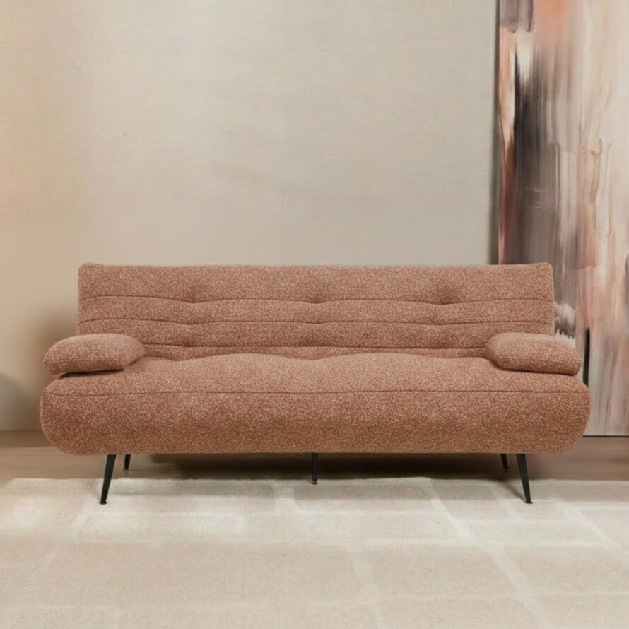 Schlafsofa 1-Sitzer Mira Bouclé Melange terrakotta