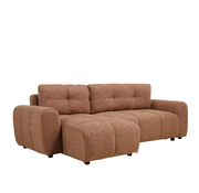 Bronx71 Schlafsofa 2-Sitzer Inka Bouclé Melange terrakotta links/rechts