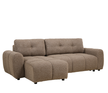 Bronx71 Schlafsofa 2-Sitzer Inka Bouclé Melange braun links/rechts