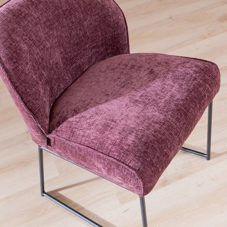 Stuhl Momo Chenille Lila