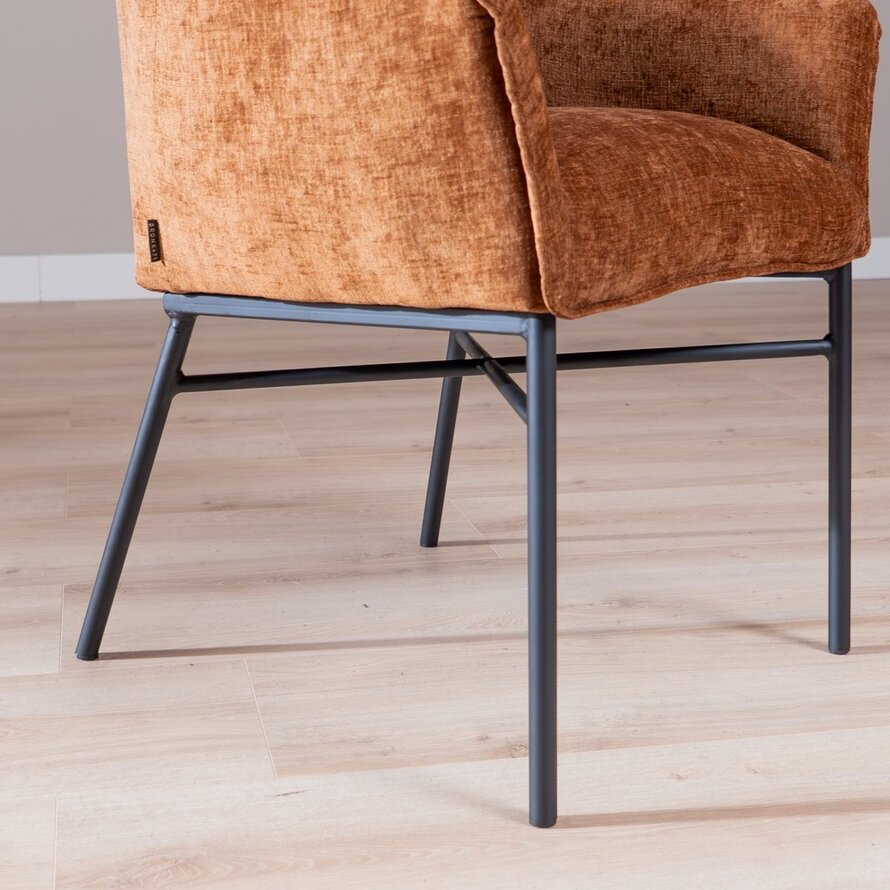 Stuhl Nubo Chenille Kupfer