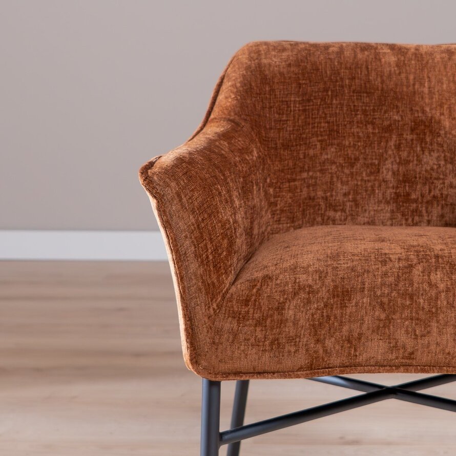 Stuhl Nubo Chenille Kupfer