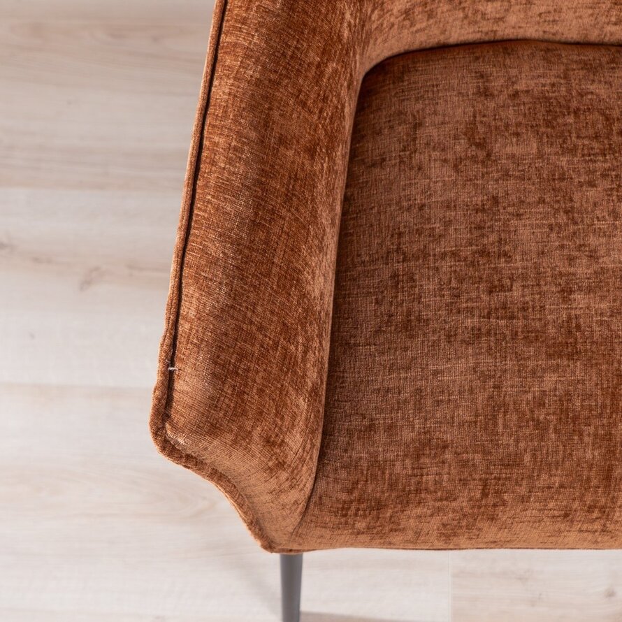 Stuhl Nubo Chenille Kupfer